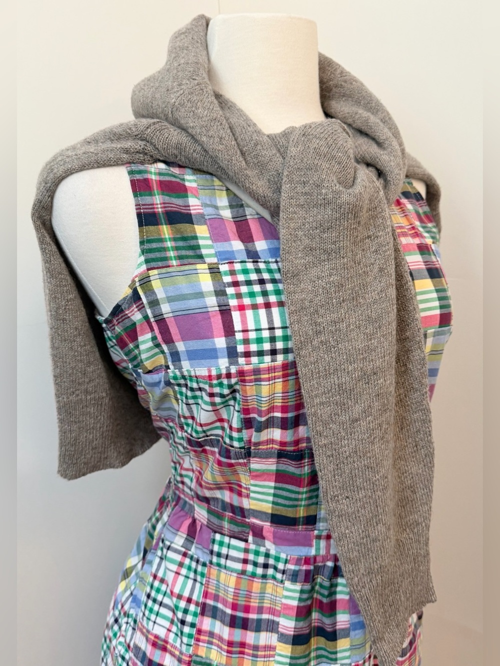 Calvin Klein Heathered Mushroom Taupe Button Front Cardigan Size Large